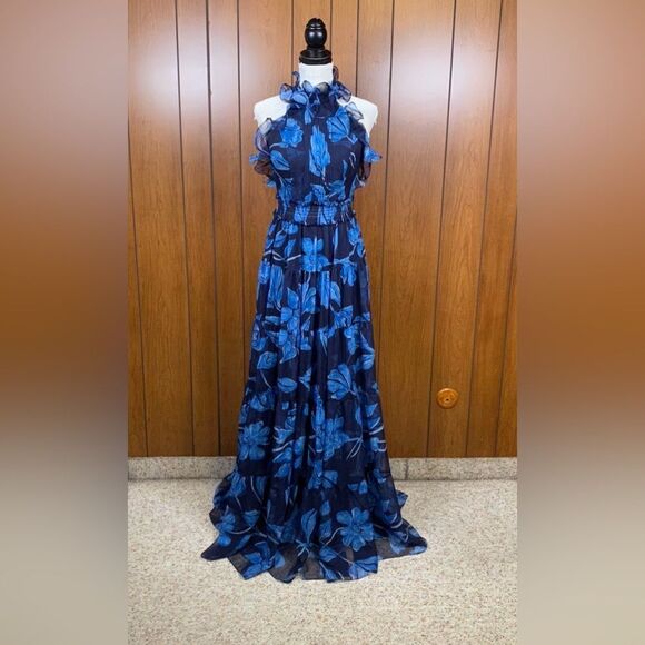 PatBO Nightflower Ruffled Floral Maxi Dress size 4 - Picture 7 of 16